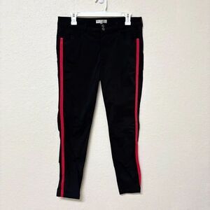 Anatomie Luisa Black Red Side Stripe Skinny Pant Size L Stretch Travel